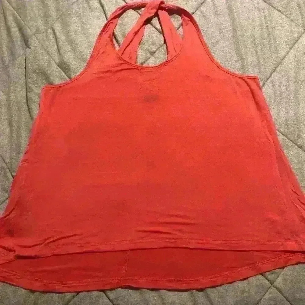 PL Movement Women XL Coral Twisted Racerback High-Low Yoga‎ Tank Top PTXQQ88